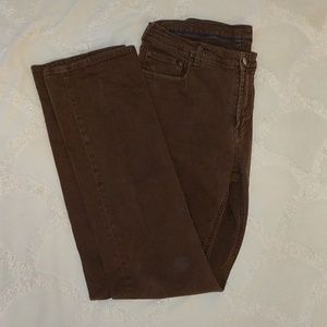 Straight fit Bonobos brown denim pants